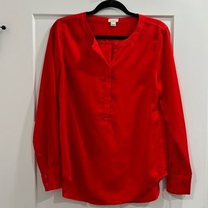 J Crew red blouse